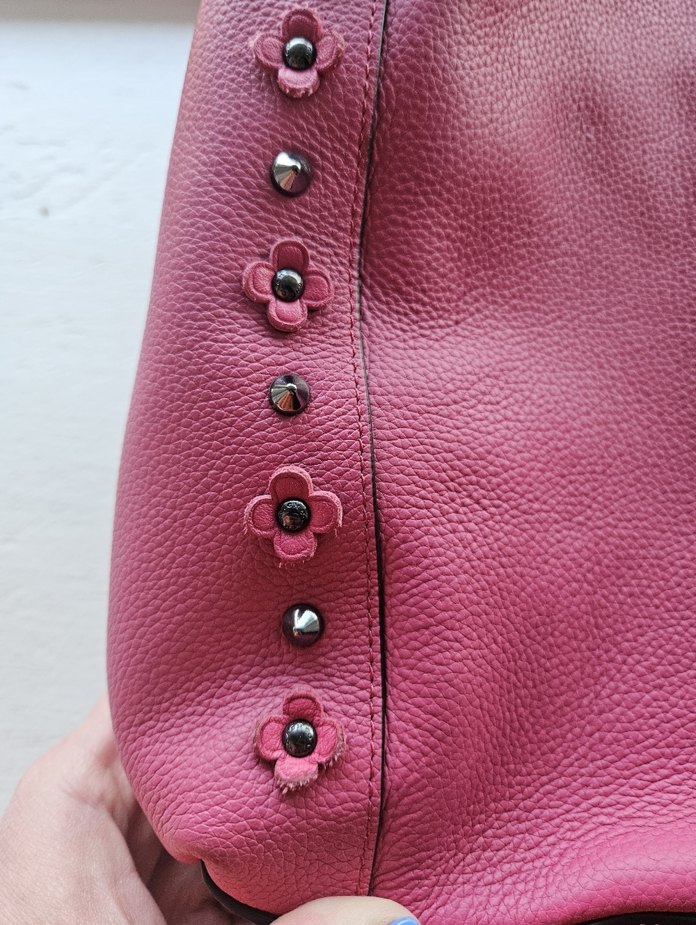 Coach Pink Leather Women's Bag - Picture 7 of 8